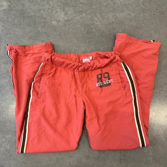 Vintage Y2k Lei Athletic Dept Orange Lined Zip Flare Baggy Track Sweatpants M - Picture 1 of 8